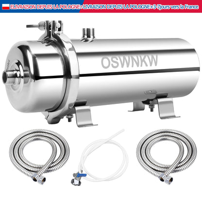 Whole house water purifier 0.01um PVDF pre-filter 1000L SUS304 water filter can be continuously cleaned for 5 years