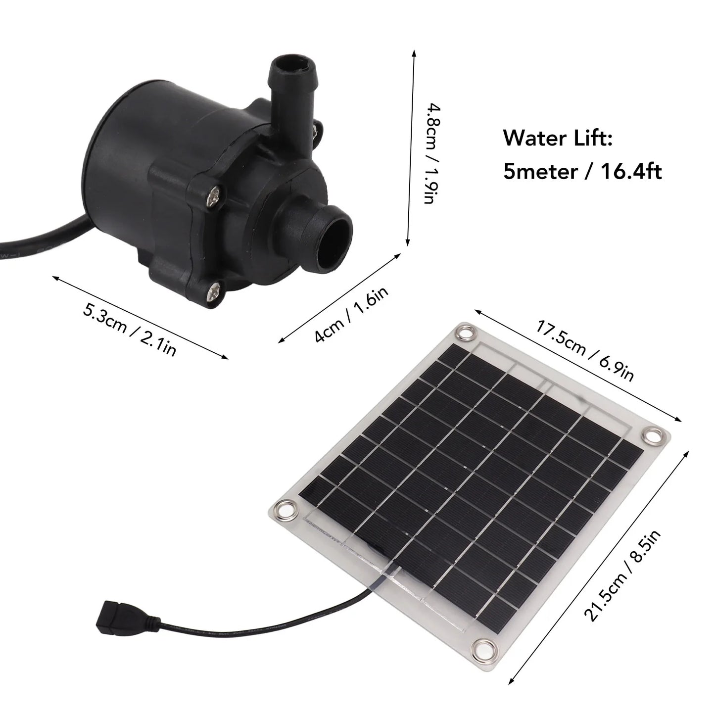 20W Solar Water Pump Kit Farm Irrigation System With Switch Environmentally Friendly And Power Saving Stable Power Output