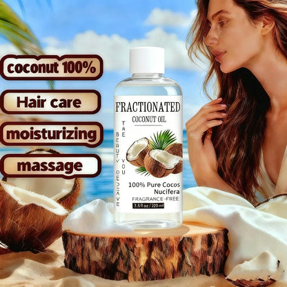 Naturals Organic Fractionated Coconut Oil, 100% Pure Cocos Nucifera, Massage and Body Oil,Skincare Routine & Nail Care,  Gift