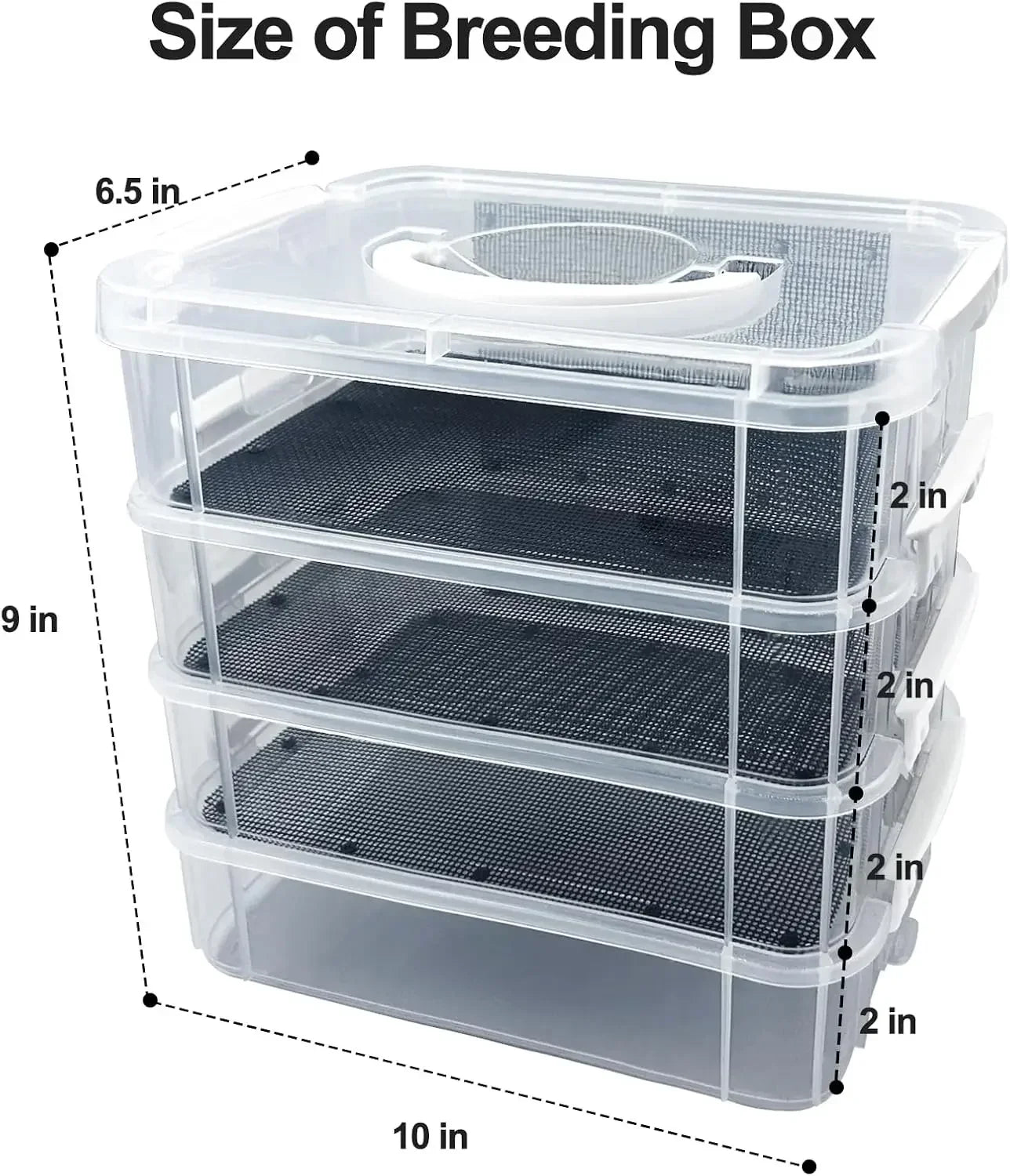 Mealworm Breeding Kit Four-Layer High Capacity Mealworm Farm To Breed Live Mealworms for Bearded Dragon and Reptiles