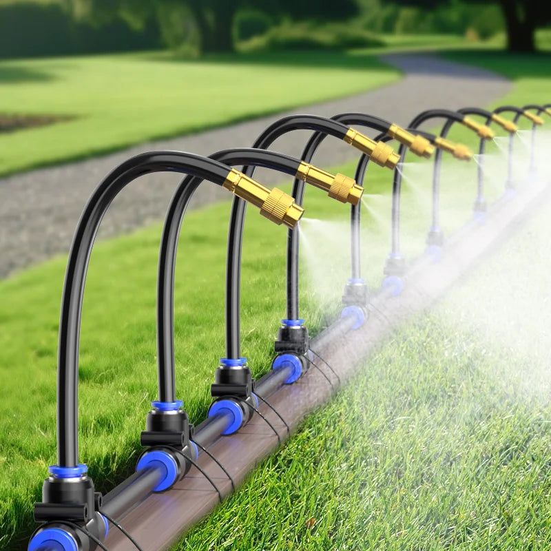 Garden Drip Irrigation Automatic Watering System Kit 1/4'' 20CM Sprinkler for Bonsai Pot Plant Flower Vegetable Greenhouse ﻿