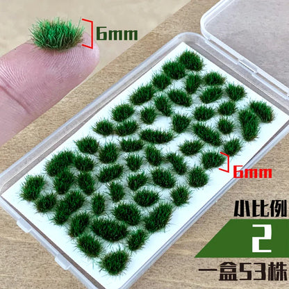 Grass Tufts Simulation Miniature Cluster Model Bush Plant For Railway Railroad Diy Building Scene Layout Diorama Kits