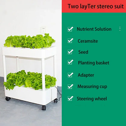 Greenhouse Soilless Hydroponic System Equipment Indoor Vegetable Flower Pot Vegetable Planting Balcony Modular Vertical Garden