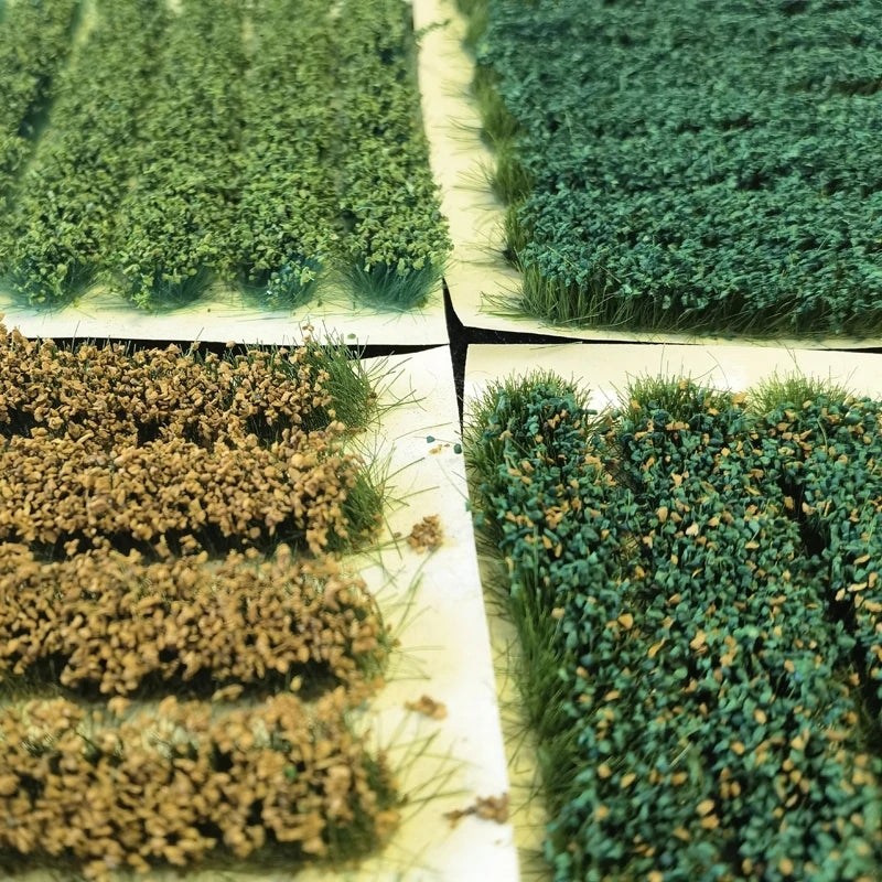 7Pcs/box Model Farm Crop Artificial Grass strip Model Scenery Material Bushes 8MM Miniature train garden landscape plants Tufts