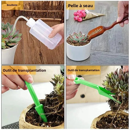 13Pcs Garden Planter Kit DIY Sowing Shovel Scoop Bucket Spoon Succulents Seedlings Tool Bonsai Fertilizer Drilling Device