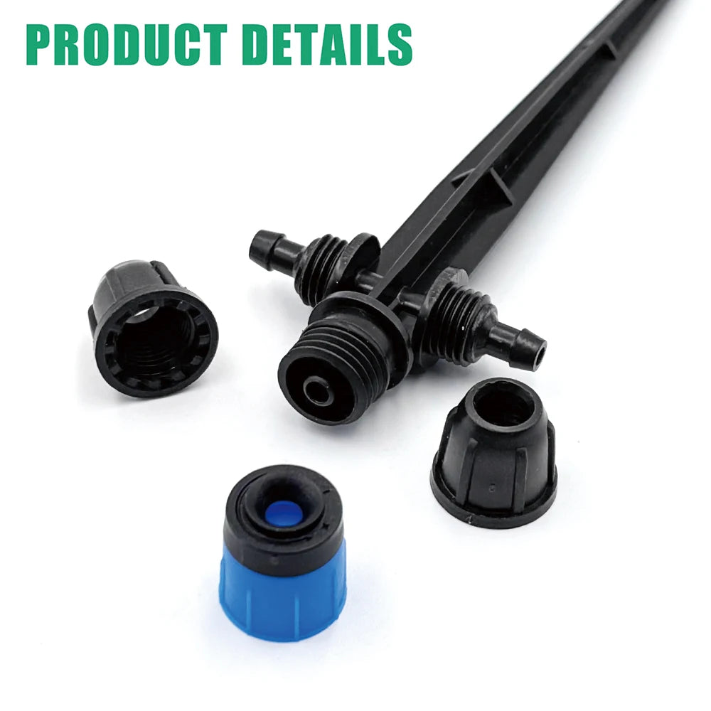 1/4" Drip Irrigation System Kit-Adjustable Flow, Sprayer with Lock Barbed Automatic Watering, for Garden, Farm, Bonsai, Flowers