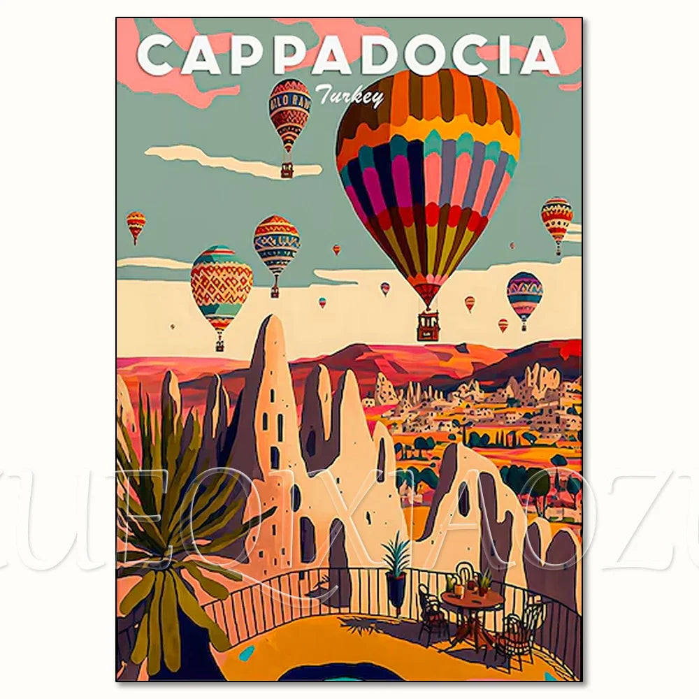 Urban Architecture Diamond Painting Kit Morocco Spain Street View DIY Full Round Mosaic Embroidery Home Decoration for Beginners