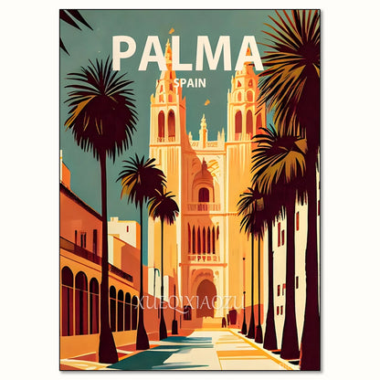 Urban Architecture Diamond Painting Kit Morocco Spain Street View DIY Full Round Mosaic Embroidery Home Decoration for Beginners