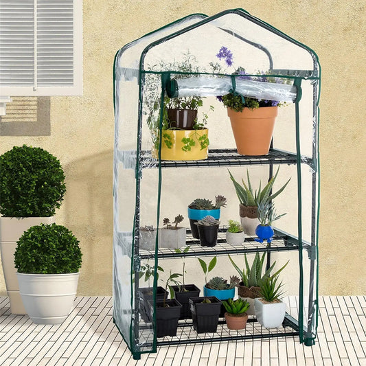 Green House Cover Clear Plant Greenhouse PVC Durable Greenhouse Parts & Accessories Portable Indoor Greenhouse for Home Outdoor