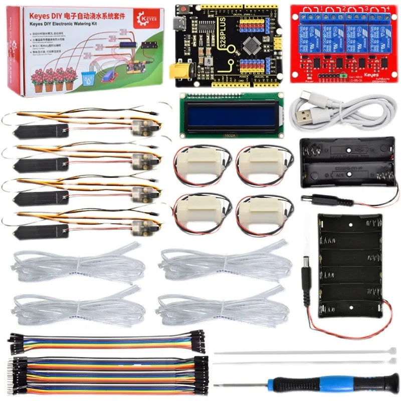 Automatic Irrigation Module DIY Kit Automatic Watering Kit Soil Moisture Sensor Relay Module for Arduino Educational contests
