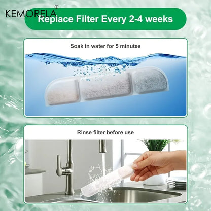 6/12PCS Cat Water Fountain Filters Replacement - with Activated Carbon Fit for Most Waterer Clean Drinking Water for Cats Dog