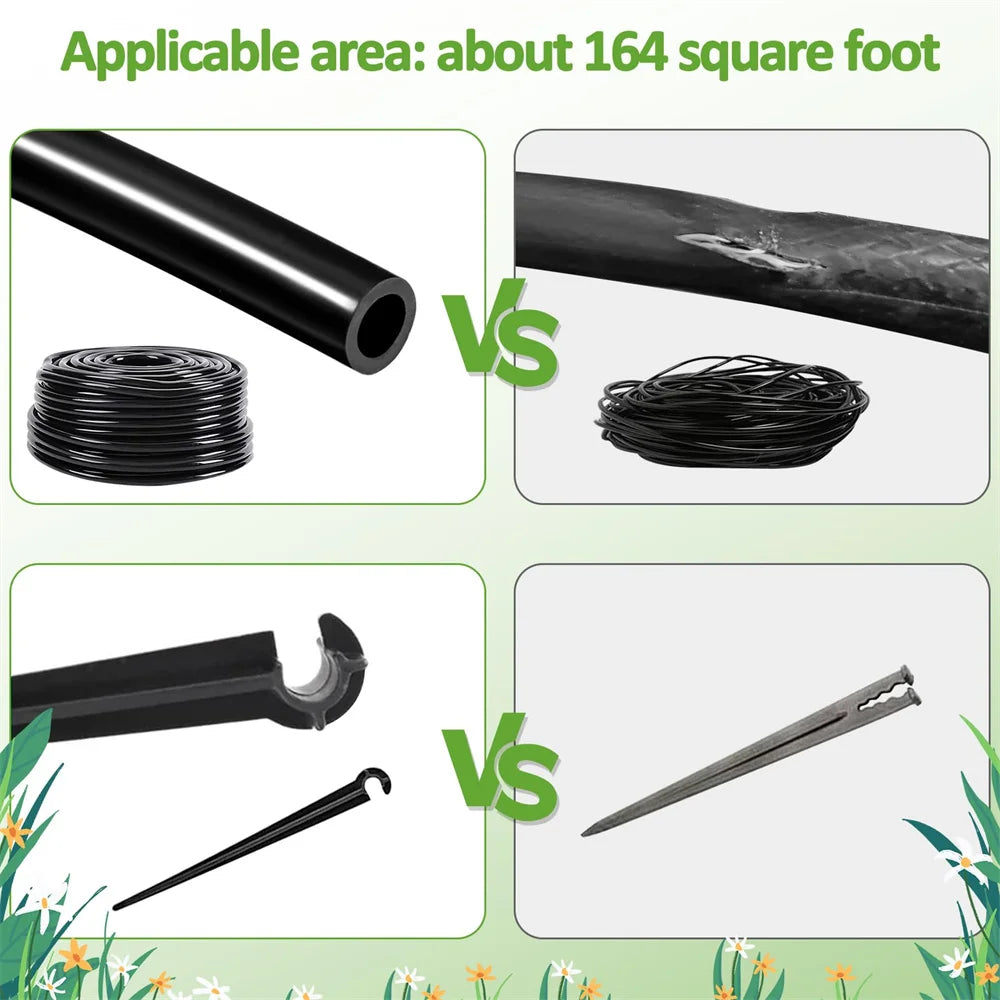 Garden Watering System 50M Drip Irrigation System Kits 4/7mm Blank Distribution Tubing Hose Automatic Irrigation Equipment