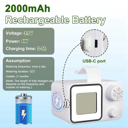 ABUI-Automatic Watering System With Adjustable Drippers Automatic Drip Irrigation Kit With Customize Schedule Water