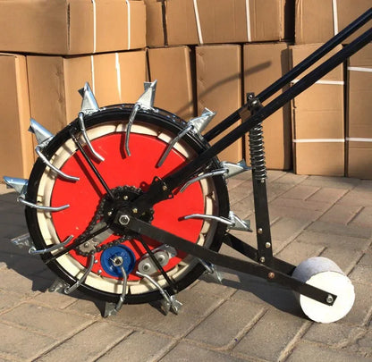 Farm Agriculture Hand Tools Manual Seeder Corn Planter With Fertilizer Box Hand Push Single Row
