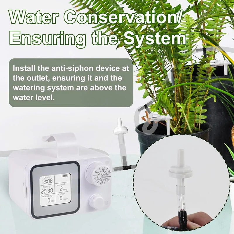 ABUI-Automatic Watering System With Adjustable Drippers Automatic Drip Irrigation Kit With Customize Schedule Water