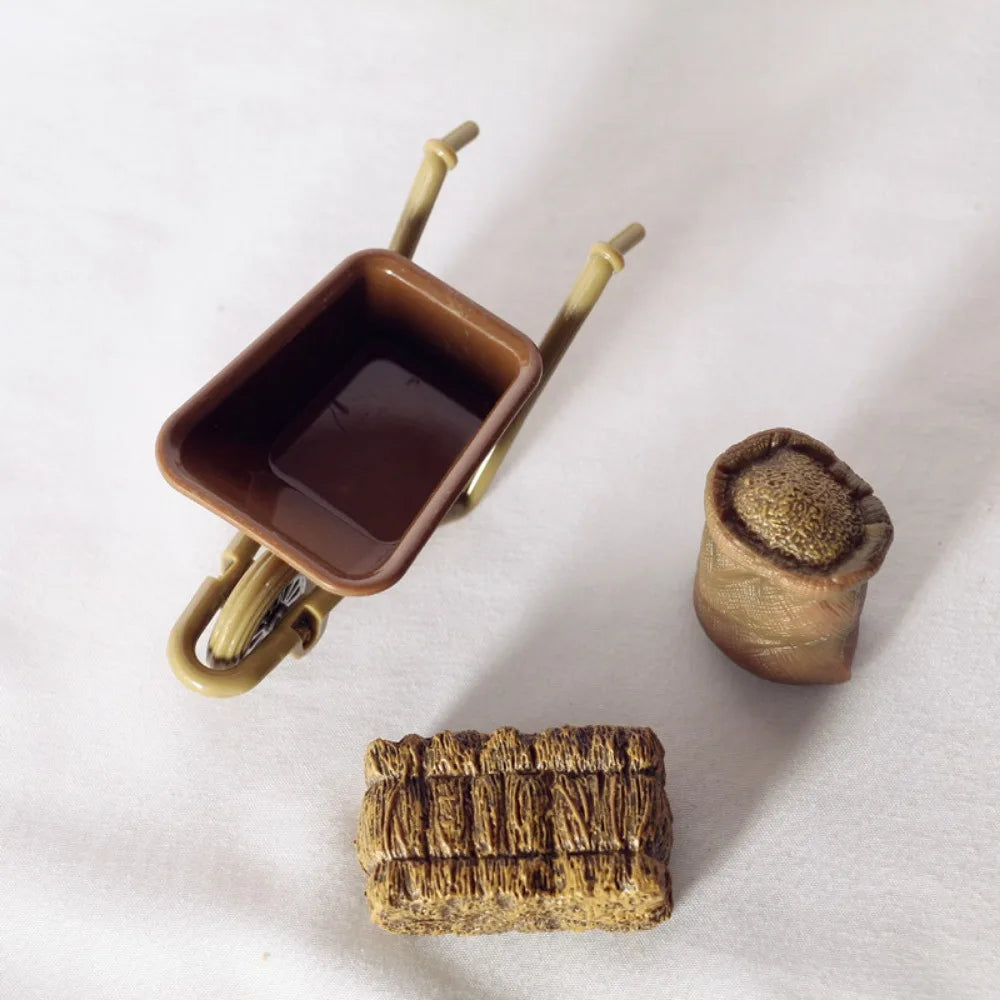 Simulation Models Dollhouse Simulation Vegetable Farm Mini Farm Garden Cart Mini Simulation Farm Model Vegetable Field