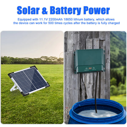 Solar Automatic Drip Irrigation Kit 30 Watering Modes 7 Timing Modes 32.8FT Automatic Watering Irrigation System for 50 Plants