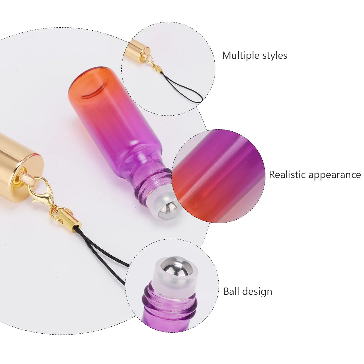 10 Pcs Color Perfume Bottles Mini Essential Oil Roller Travel Size Safe Perfume Bottle Health Use Practical Gift