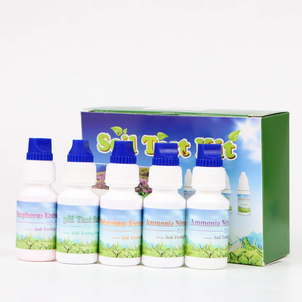 Agriculture Soli Test Kit NPK Levels Test Ammonia Nitrogen Phosphorus Potassium Control Sheets Test Reagents Garden Farm Plant