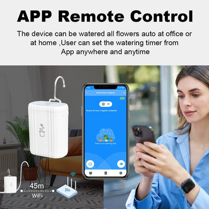 Tuya WiFi Smart Intelligent Drip Irrigation Automatic Self Watering System Kits Plant Watering Spike Device for Indoor Plants