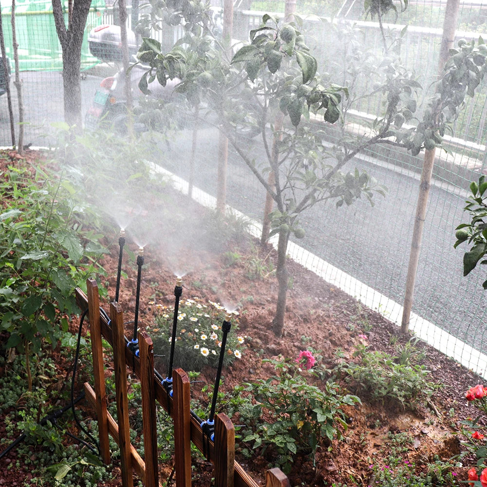 10-30M Universal Automatic Irrigation Sprinkler Kit Rotating Copper Nozzle Garden Balcony Atomization Sprinkler Watering Kits