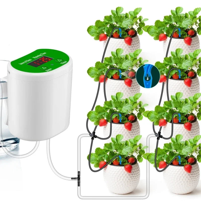 New Automatic Watering System for Potted Plants Drip Irrigation Kit Self Watering Device Water Timer and USB Power Supply Garden