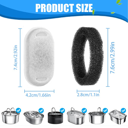 Pet Water Dispenser Filter Cat Water Fountain Filter Drinking Fountain Filter Cycle Filtering Easy To Clean