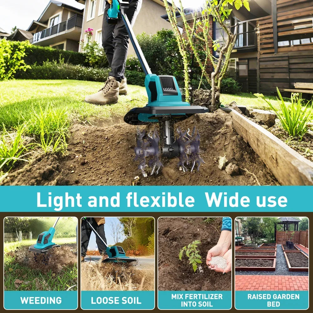 Garden Soil Loosening Machine, Micro Tillage Machine, Agricultural Soil Turning Machine, Electric Hoe Excavator for Farmland