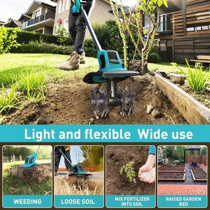 Garden Soil Loosening Machine, Micro Tillage Machine, Agricultural Soil Turning Machine, Electric Hoe Excavator for Farmland