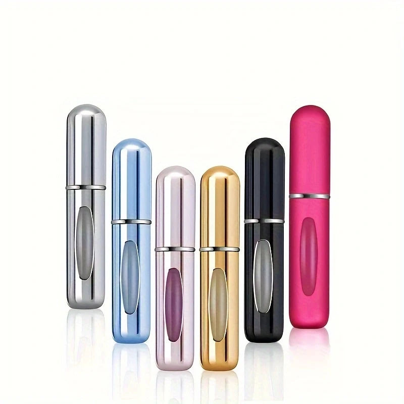 6 Portable Spray Bottles Travel Size 5ml Self-Priming Bottom Fill Perfume Bottle Set