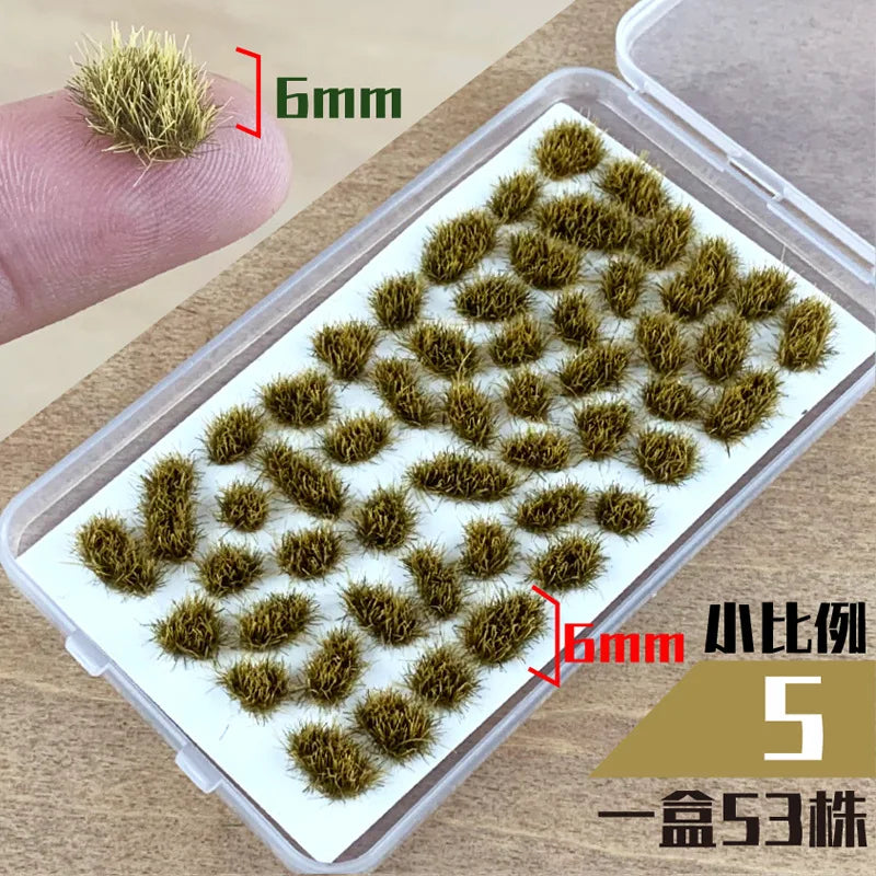 Grass Tufts Simulation Miniature Cluster Model Bush Plant For Railway Railroad Diy Building Scene Layout Diorama Kits