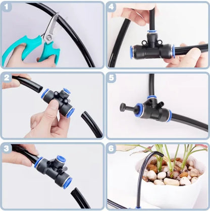 5M-20M Greenhouse Drip Irrigation Kit 360° Curved Garden Automatic Irrigation System  Patio Misting Plant Watering Distribution