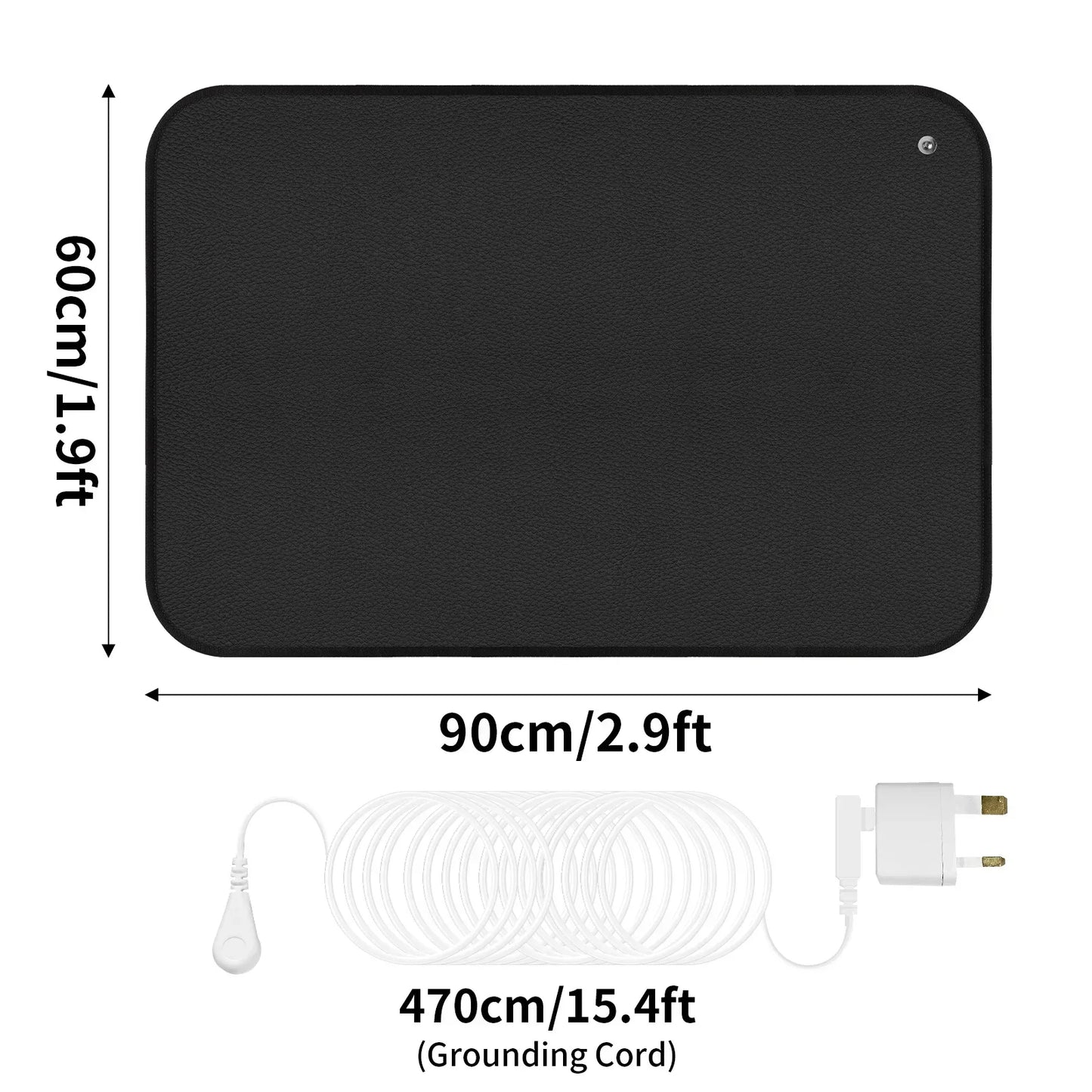 Grounding Mat for Sleep Energy Pain Relief Inflammation Balance Wellness Earth Connected Therapy for Grounding Conductive Rug