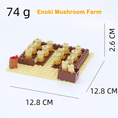 MOC Farm Bricks Vegetable Garden Pumpkin Grape Farm Crop Plant Orchard Builing Blocks Micro Landscape Rose Flower Kids Gifts Toy