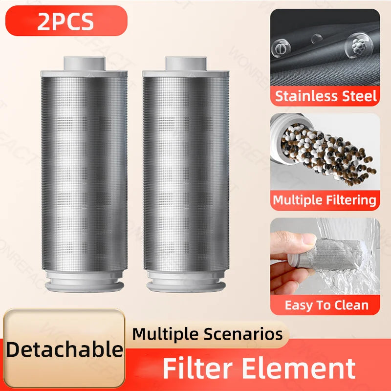 Bathroom Stainless Steel Water Heater Filter Filter Element Can Be Cleaned Brass Front Prefilter Detachable Filter Cartridge