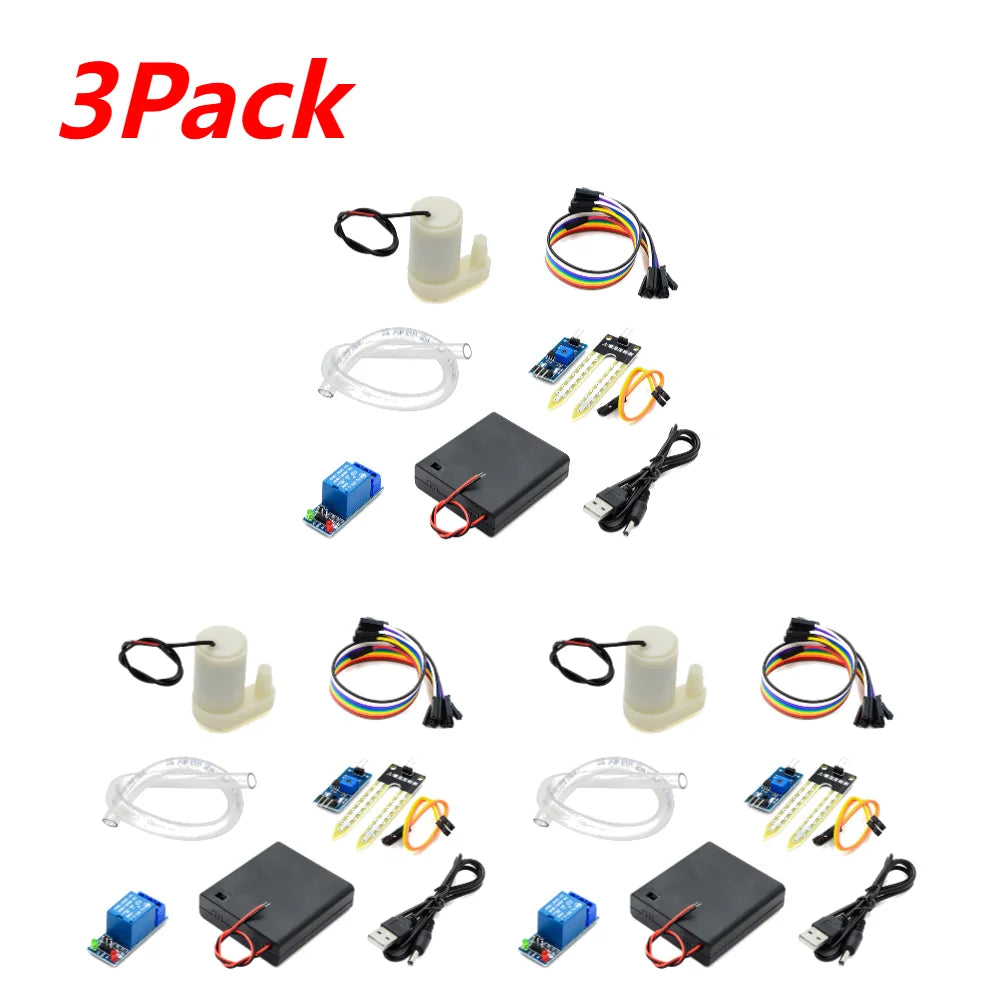 1-5set Automatic Irrigation Module DIY Automatic Watering Kit Garden Water Pump Soil Moisture Sensor Relay Module For Arduino