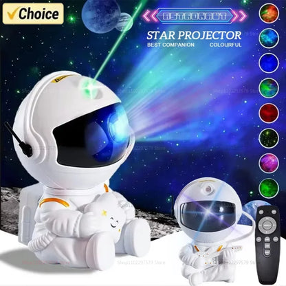 Astronaut Starry Sky Projection Light for Bedroom Galaxy Night Light Star Laser Atmosphere Lamp Room Decor Gift for Kids Adults