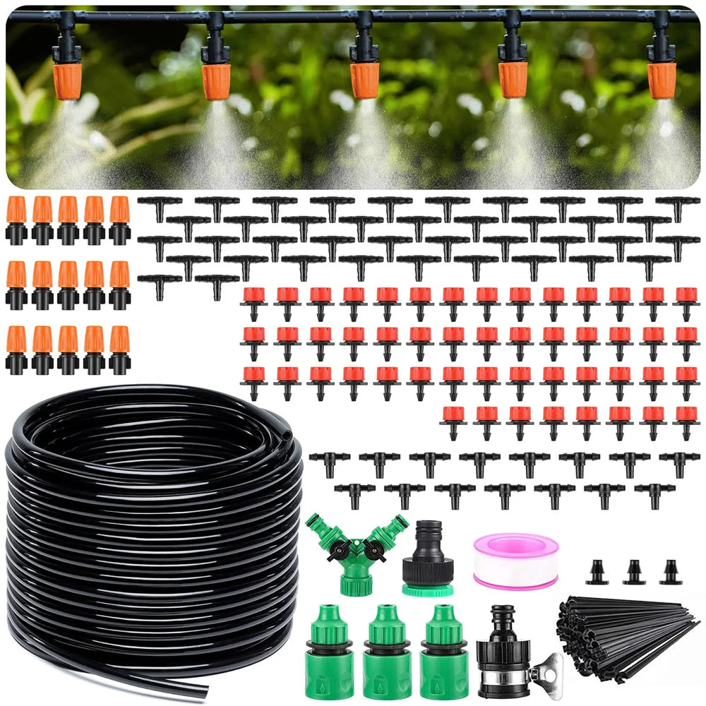 Garden Watering System 50M Drip Irrigation System Kits 4/7mm Blank Distribution Tubing Hose Automatic Irrigation Equipment