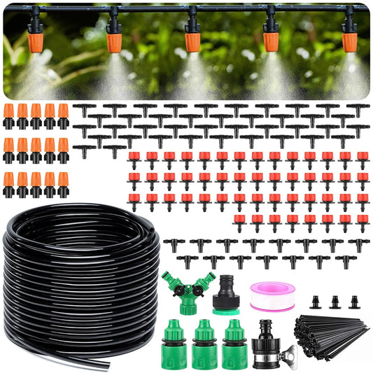 Garden Watering System 50M Drip Irrigation System Kits 4/7mm Blank Distribution Tubing Hose Automatic Irrigation Equipment