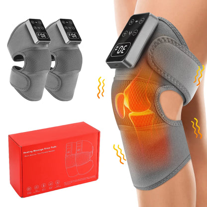 Electric Knee Pad Massager 3 Vibration 5 Levels Cordless Thermal Hot Compress Knee Support Brace Knee Leg Muscle Protection