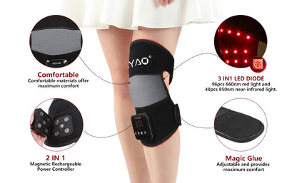 DGYAO Red Light Therapy Knee Massager for Men and Women Portable and Rechargeable