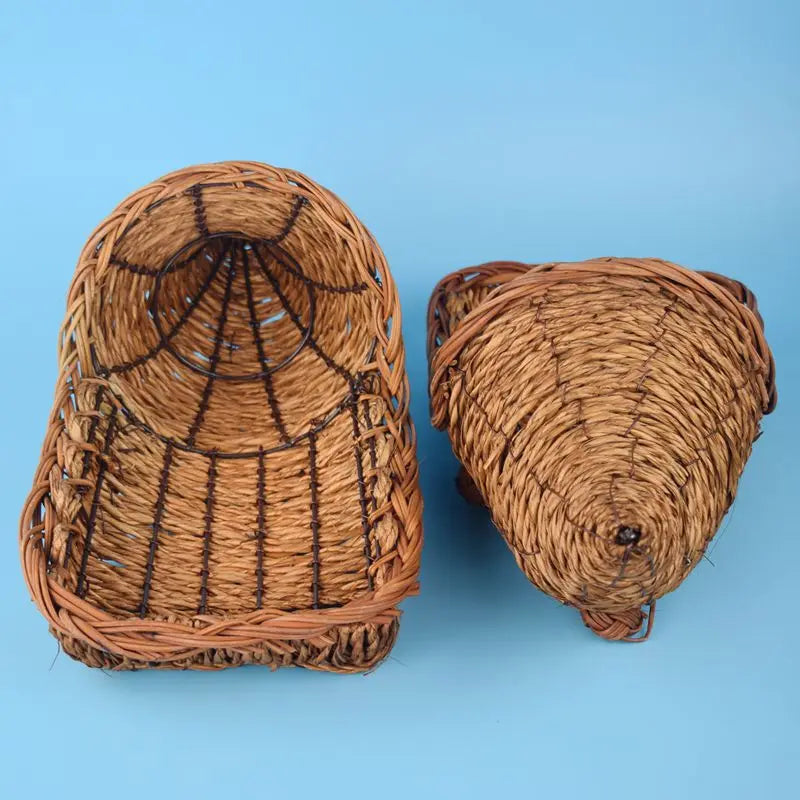 Bamboo Horns Hand Weaving Storage Basket Handicrafts Plant Weaving Storage Ornaments Horn Bamboo Basket Fruit Bread Food Saving