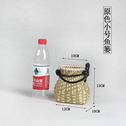 Bamboo Woven Basket Tea Picking, Fishing, and Storage Basket | Decorative Prop for Dance Performances & Children's