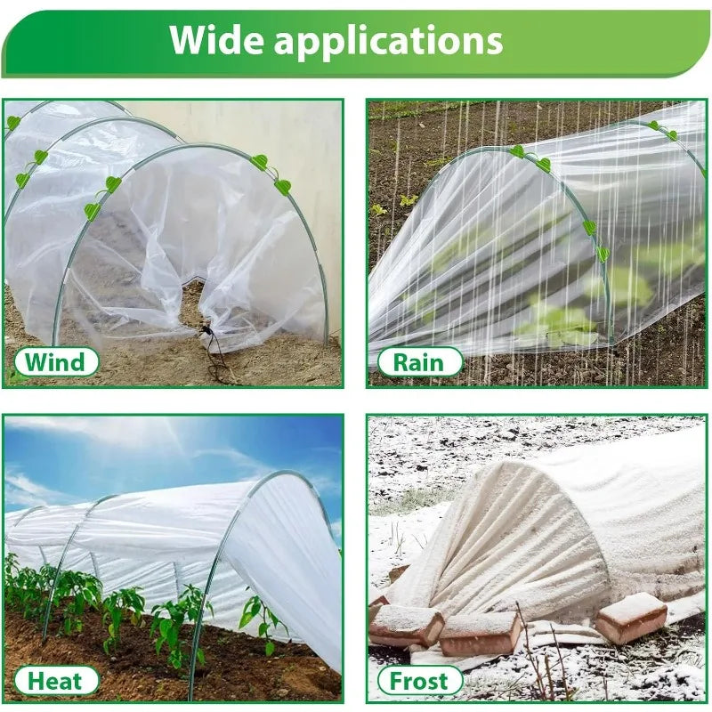 Garden Hoops Kits for Netting Tunnel Garden Hoops Greenhouse Frame Flexible Tunnel Arch Crop Protection Hoops for Raised Beds