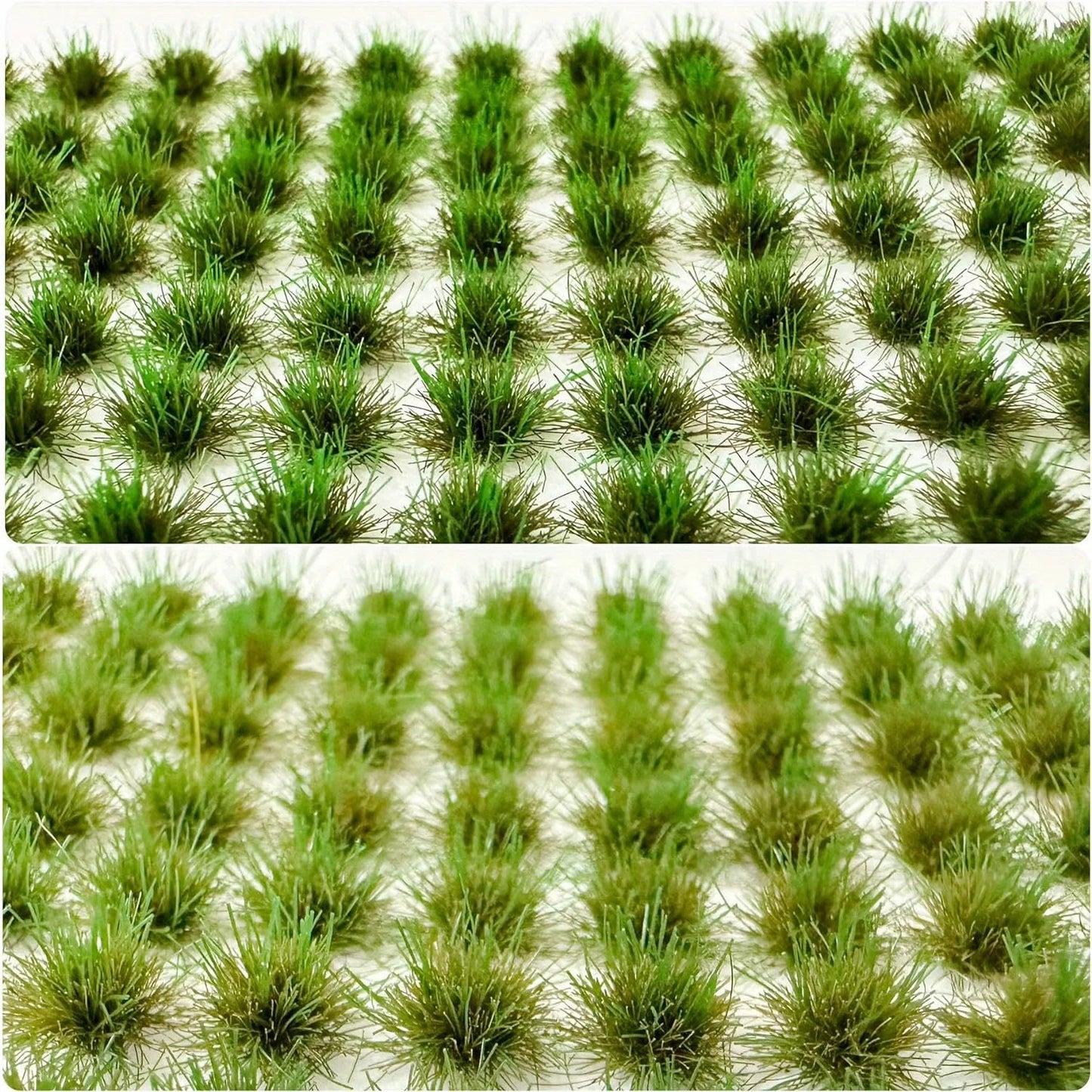 104pcs/pack Static Grass Tuft, Model Grass Tufts Terrain Model Kit Static Scenery Model Miniature Shrubs Bushes for Train Landsc