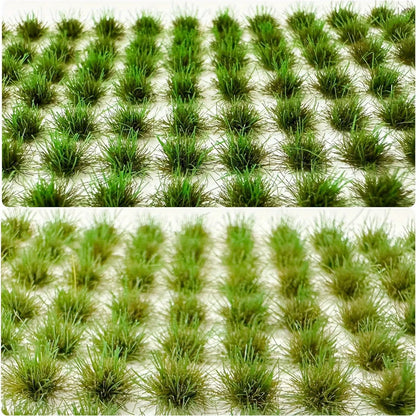 104pcs/pack Static Grass Tuft, Model Grass Tufts Terrain Model Kit Static Scenery Model Miniature Shrubs Bushes for Train Landsc