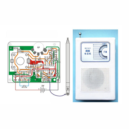 FM Radio Production Kit Radio Receiver DIY Electronic Kit Teaching Training Circuit Board Electronic Assemble Set Kit DIY Parts