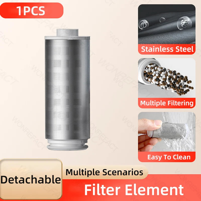 Bathroom Stainless Steel Water Heater Filter Filter Element Can Be Cleaned Brass Front Prefilter Detachable Filter Cartridge