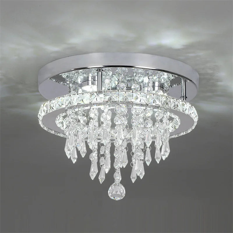 Crystal Led Ceiling Lamp Modern Chandelier Bedroom Living Dining Room Pendant Light Moon Sun Designed Decor Fixture Home Lustre