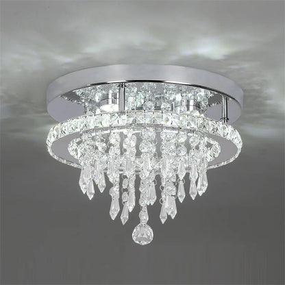 Crystal Led Ceiling Lamp Modern Chandelier Bedroom Living Dining Room Pendant Light Moon Sun Designed Decor Fixture Home Lustre